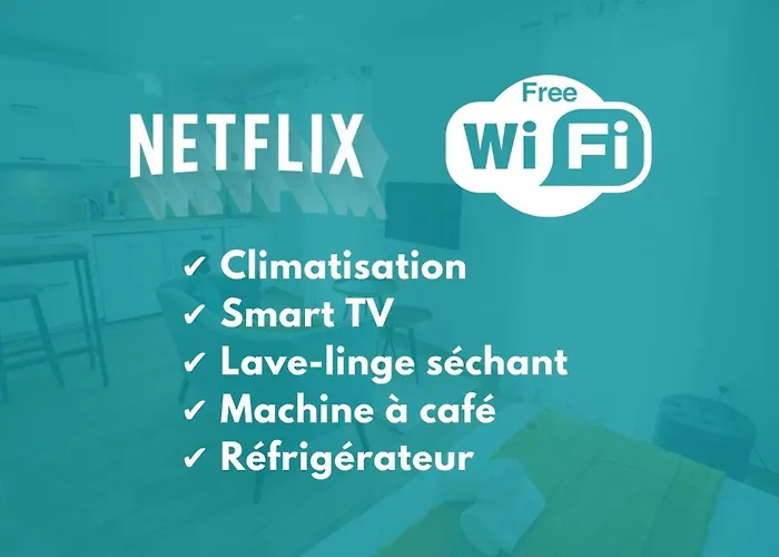 Elegant Climatise 'alma 2' - Coeur De - Wifi Fibre - Netflix *